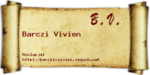 Barczi Vivien névjegykártya